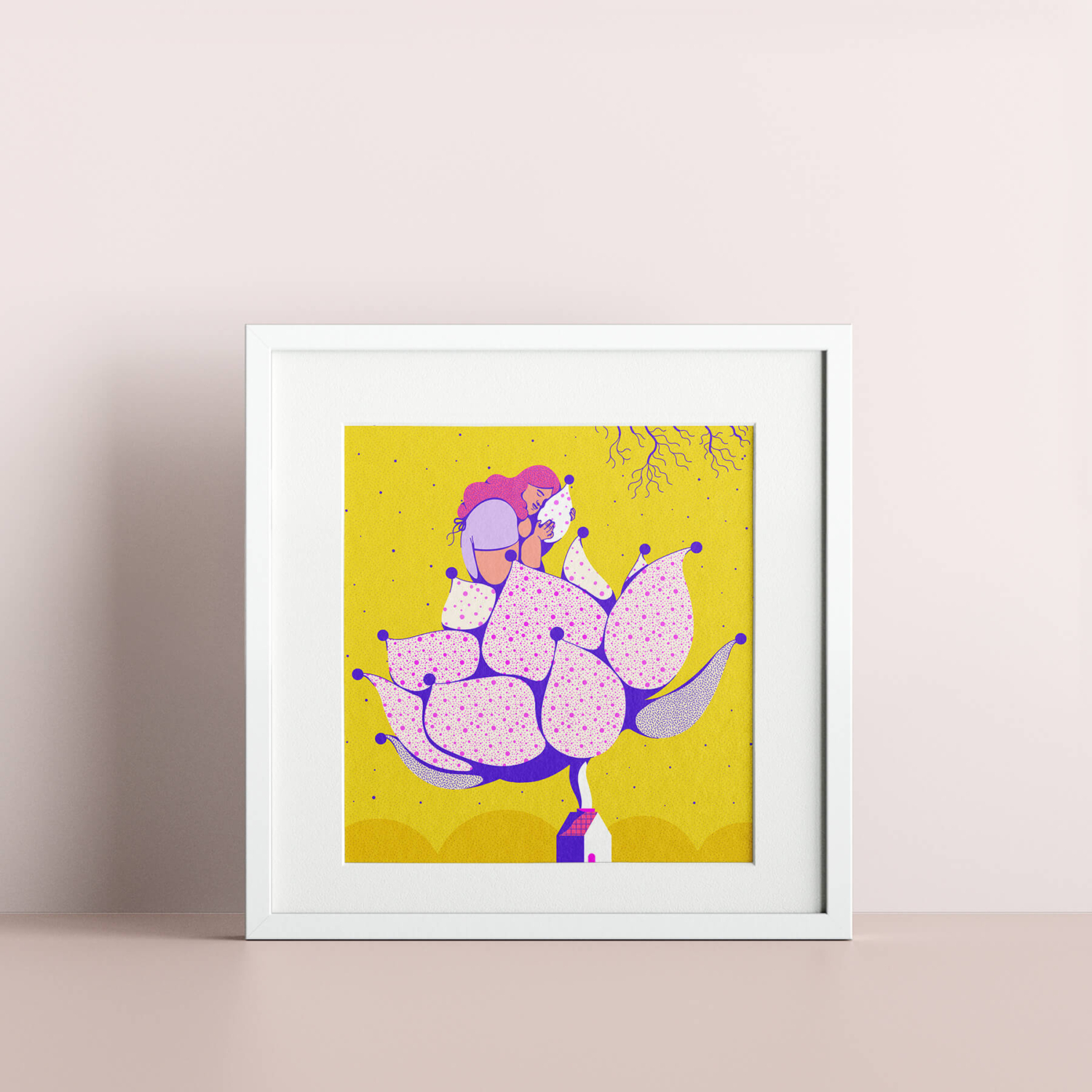 Lotus flower home Print