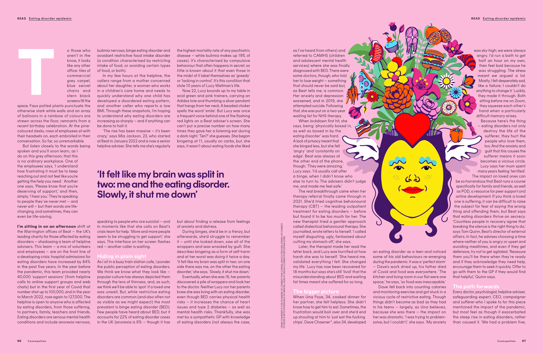 Editorial illustration for Cosmopolitan UK by Inma Hortas @inlohographics