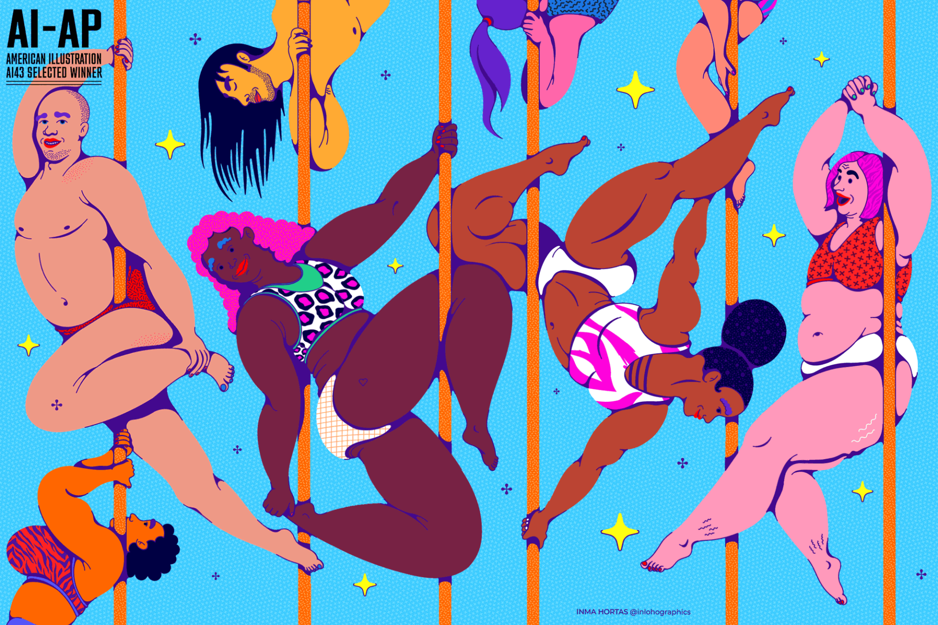 'Pole dance changed my life... L.A. spots to try it'. Los Angeles Times article illustrated by Inma Hortas @inlohographics