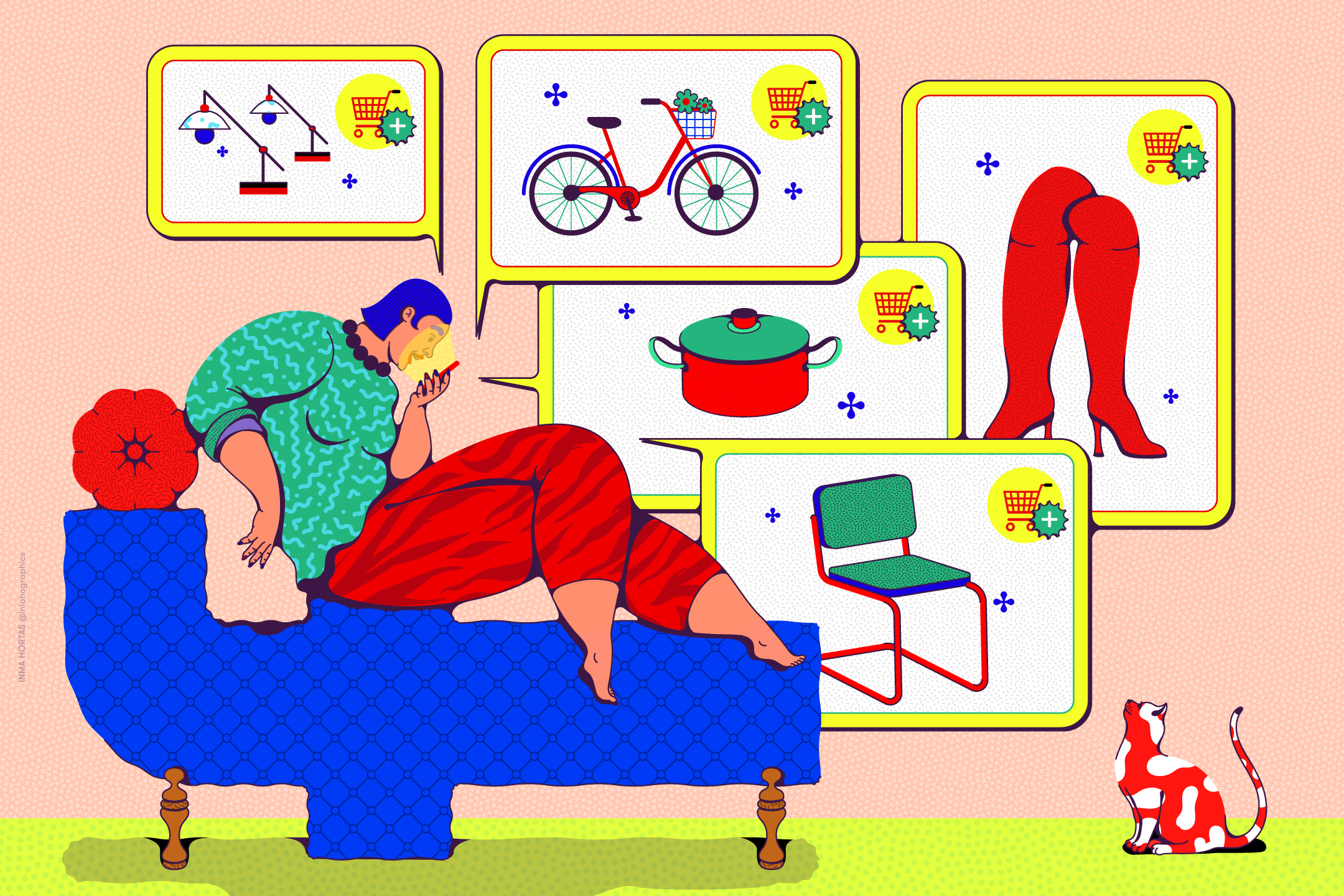 FB_MarketPlace_InmaHortas_x_DwellMag inlohographics illustration editorial