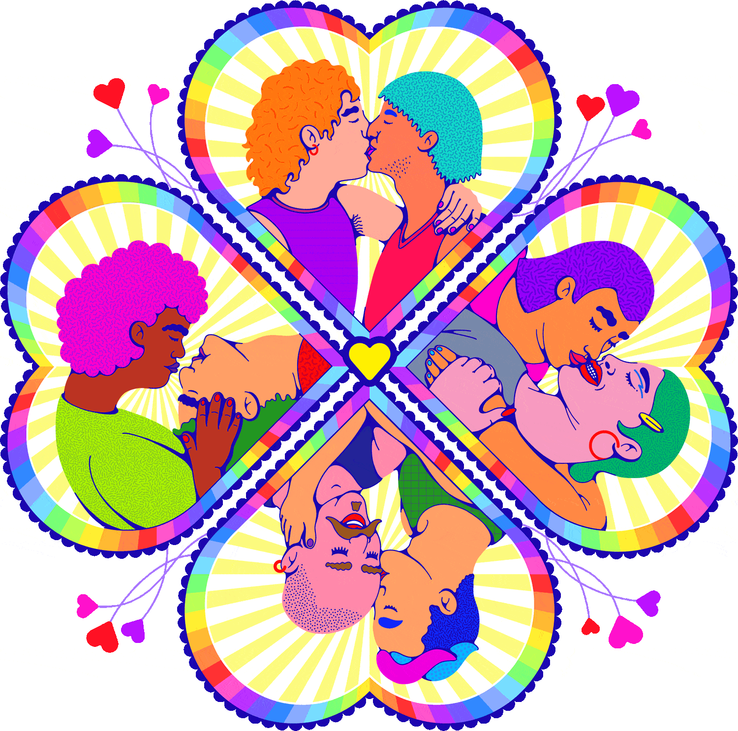 Playbook lgbt pride illustration animated gif by Inma Hortas Inlohographics inloho.com fight with pride love is love